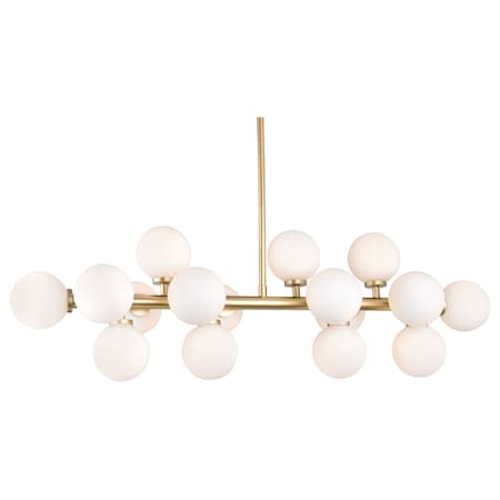16 Light Chandelier With Gold Finish